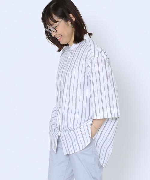 coen（コーエン）の「【WEB限定カラー】ブロードバンドカラーショートスリーブシャツ#（シャツ/ブラウス・レディース・コバルトブルー/ホワイト/ライトブルー/オレンジ/ダークグレー/ベージュ/ロイヤルブルー・FREE）」の6枚目の写真