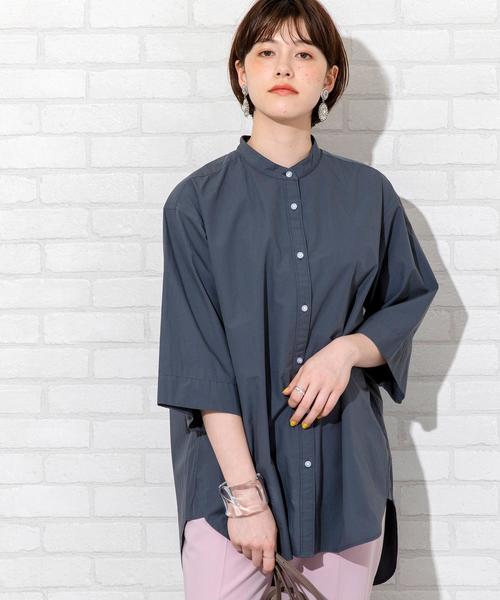 coen（コーエン）の「【WEB限定カラー】ブロードバンドカラーショートスリーブシャツ#（シャツ/ブラウス・レディース・コバルトブルー/ホワイト/ライトブルー/オレンジ/ダークグレー/ベージュ/ロイヤルブルー・FREE）」の19枚目の写真