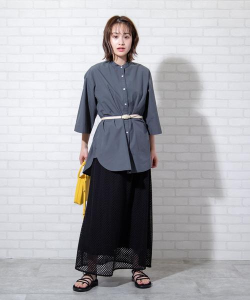 coen（コーエン）の「【WEB限定カラー】ブロードバンドカラーショートスリーブシャツ#（シャツ/ブラウス・レディース・コバルトブルー/ホワイト/ライトブルー/オレンジ/ダークグレー/ベージュ/ロイヤルブルー・FREE）」の15枚目の写真