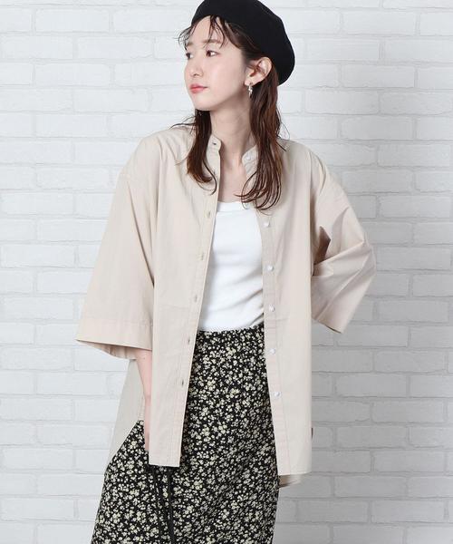 coen（コーエン）の「【WEB限定カラー】ブロードバンドカラーショートスリーブシャツ#（シャツ/ブラウス・レディース・コバルトブルー/ホワイト/ライトブルー/オレンジ/ダークグレー/ベージュ/ロイヤルブルー・FREE）」の14枚目の写真