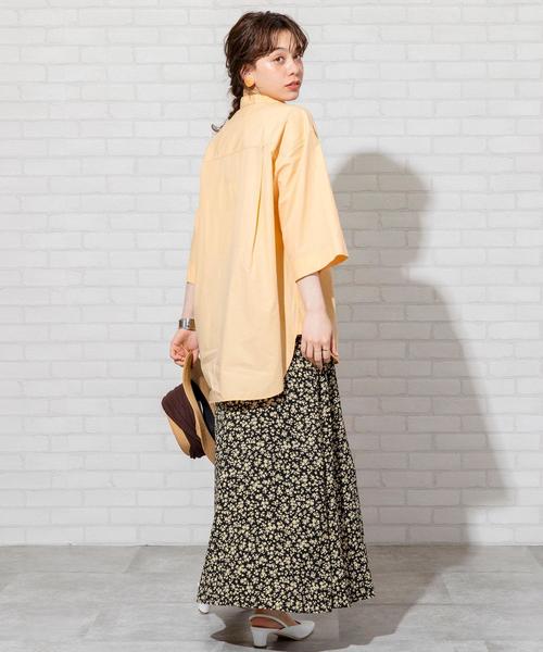 coen（コーエン）の「【WEB限定カラー】ブロードバンドカラーショートスリーブシャツ#（シャツ/ブラウス・レディース・コバルトブルー/ホワイト/ライトブルー/オレンジ/ダークグレー/ベージュ/ロイヤルブルー・FREE）」の12枚目の写真