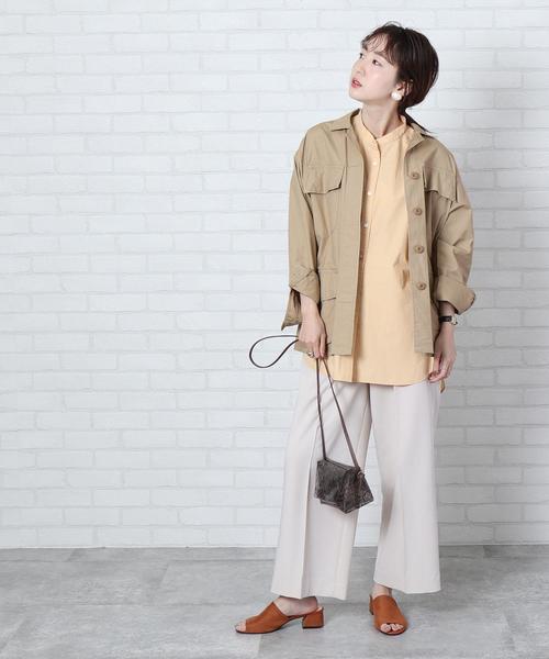 coen（コーエン）の「【WEB限定カラー】ブロードバンドカラーショートスリーブシャツ#（シャツ/ブラウス・レディース・コバルトブルー/ホワイト/ライトブルー/オレンジ/ダークグレー/ベージュ/ロイヤルブルー・FREE）」の21枚目の写真