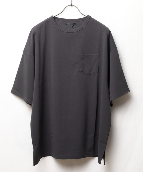 B.I.D.(ビーアイディー)の「《梨地》ビッグシルエット半袖Tシャツ(Tシャツ/カットソー・レディース・ベージュ/ブラウン/ネイビー/チャコールグレー/ブラック/グレイッシュベージュ/ブルー/ライトグレー/ホワイト/チャコール・MEDIUM/LARGE)」の16枚目の写真
