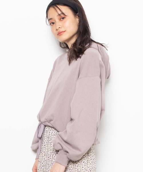 WEGO（ウィゴー）の「WEGO/カラードロストビッグシルエットパーカー（パーカー・レディース・ホワイト/ライトグレー/パープル/スミクロ・FREE）」の4枚目の写真