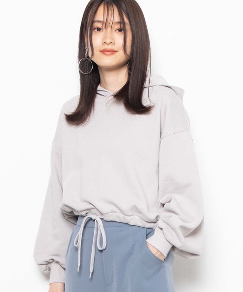 WEGO（ウィゴー）の「WEGO/カラードロストビッグシルエットパーカー（パーカー・レディース・ホワイト/ライトグレー/パープル/スミクロ・FREE）」の3枚目の写真