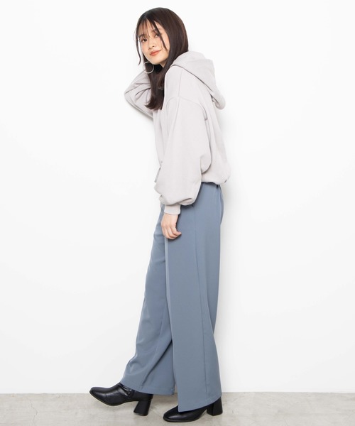 WEGO（ウィゴー）の「WEGO/カラードロストビッグシルエットパーカー（パーカー・レディース・ホワイト/ライトグレー/パープル/スミクロ・FREE）」の8枚目の写真