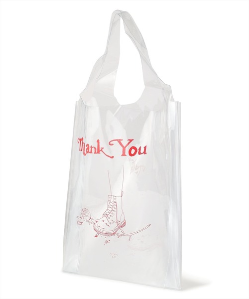 AZS TOKYO（アザストーキョー）の「AZS TOKYO/アザストーキョー/THANK YOU CLEAR BAG/プリントクリアトートバッグ（トートバッグ・メンズ・その他・FREE）」の3枚目の写真