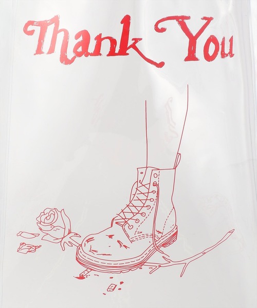 AZS TOKYO（アザストーキョー）の「AZS TOKYO/アザストーキョー/THANK YOU CLEAR BAG/プリントクリアトートバッグ（トートバッグ・メンズ・その他・FREE）」の4枚目の写真