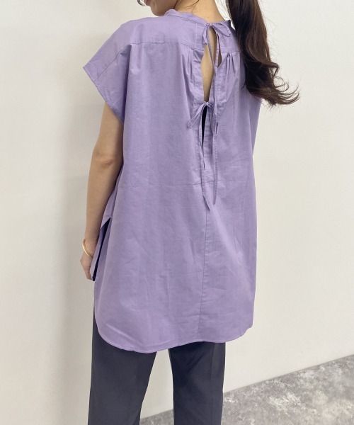 LOWRYS FARM(ローリーズファーム)の「バックリボンドレスシャツFS 887930(シャツ/ブラウス・レディース・ブラック/パープル/オフホワイト・FREE)」の11枚目の写真