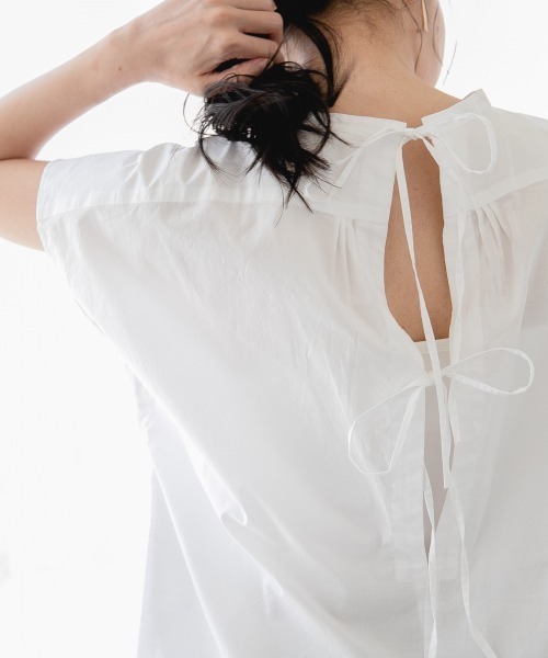 LOWRYS FARM(ローリーズファーム)の「バックリボンドレスシャツFS 887930(シャツ/ブラウス・レディース・ブラック/パープル/オフホワイト・FREE)」の18枚目の写真