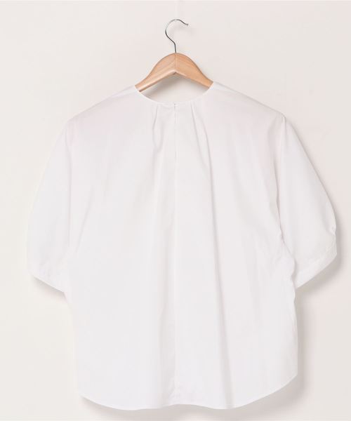 qualite(カリテ)の「【※販売不可※】T/Cブロードフォルム5分袖ブラウス(シャツ/ブラウス・レディース・ホワイト/ブラック/ベージュ・フリー)」の4枚目の写真
