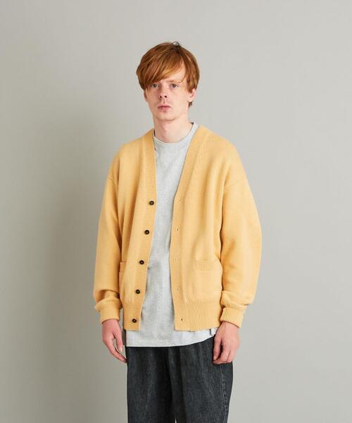 Steven Alan ウール カーディガン イエロー BEAUTY&YOUTH UNITED ARROWS｜<Steven Alan>モヘヤ ミックス
