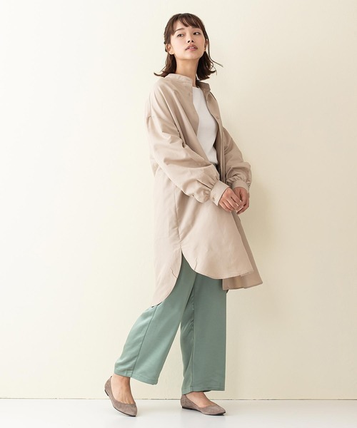 INNOCENT BLUE(イノセントブルー)の「【innocent blue/イノセントブルー】スタンドカラーロングシャツ サイドスリット