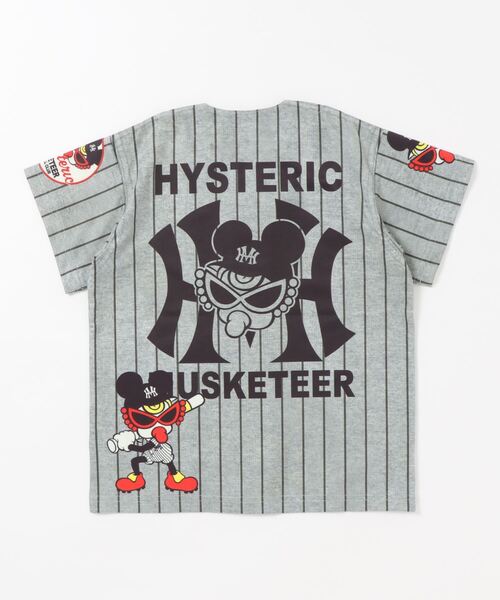 HYSTERIC MINI（ヒステリックミニ）の「MASKETEER BASE BALL CLUB半袖シャツ（シャツ/ブラウス・キッズ・グレー/マルチ・120/105）」の3枚目の写真