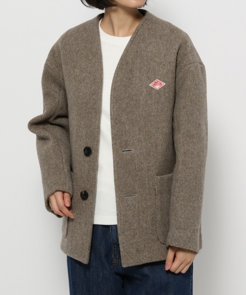 Danton ダントン ウールモッサノーカラージャケット ノーカラージャケット Danton ダントン のファッション