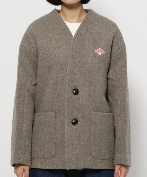 Danton ダントン ウールモッサノーカラージャケット ノーカラージャケット Danton ダントン のファッション