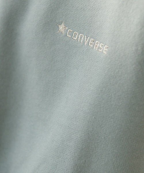 CONVERSE（コンバース）の「【別注カラー:イエロー】【CONVERSE】裏毛ロゴ刺繍プルオーバー（スウェット・レディース・オフホワイト/サックスブルー/イエロー・38）」の10枚目の写真