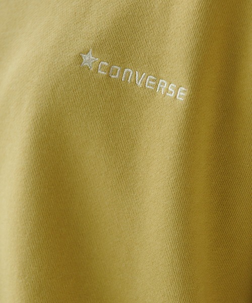 CONVERSE（コンバース）の「【別注カラー:イエロー】【CONVERSE】裏毛ロゴ刺繍プルオーバー（スウェット・レディース・オフホワイト/サックスブルー/イエロー・38）」の14枚目の写真