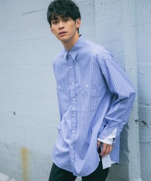 LOWRYS FARM | ストライプＢＩＧシャツ　935581(シャツ/ブラウス)