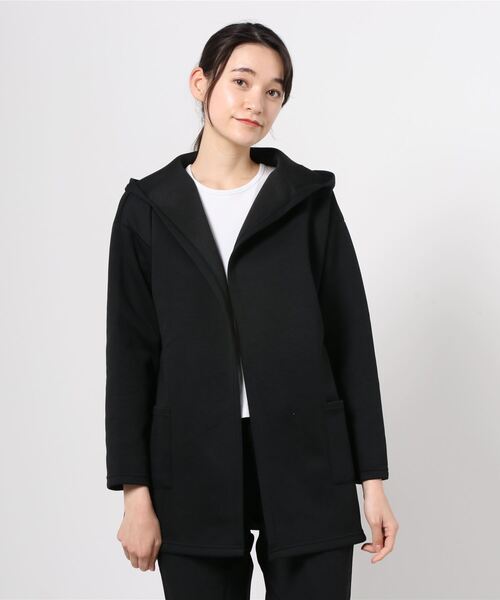 NAVY(ネイビー)の「ポンチフードトッパーカーデ(カーディガン/ボレロ・レディース・ブラック/グレー/カーキ・フリー)」の11枚目の写真
