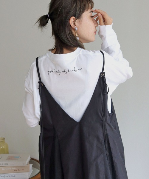 HER CLOSET(ハークローゼット)の「【HERCLOSET】アソート片面プリントロゴロンT(Tシャツ/カットソー・レディース・ホワイト系その他/ブラック系その他/ホワイト系その他2/ブラック系その他2/ブラック/ホワイト・S/M/L)」の4枚目の写真