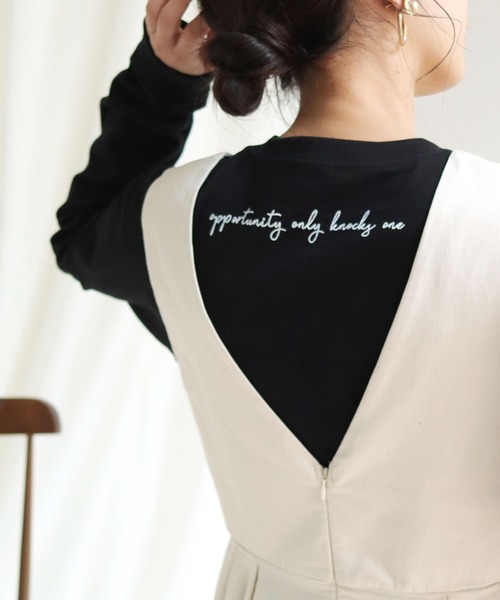 HER CLOSET(ハークローゼット)の「【HERCLOSET】アソート片面プリントロゴロンT(Tシャツ/カットソー・レディース・ホワイト系その他/ブラック系その他/ホワイト系その他2/ブラック系その他2/ブラック/ホワイト・S/M/L)」の2枚目の写真