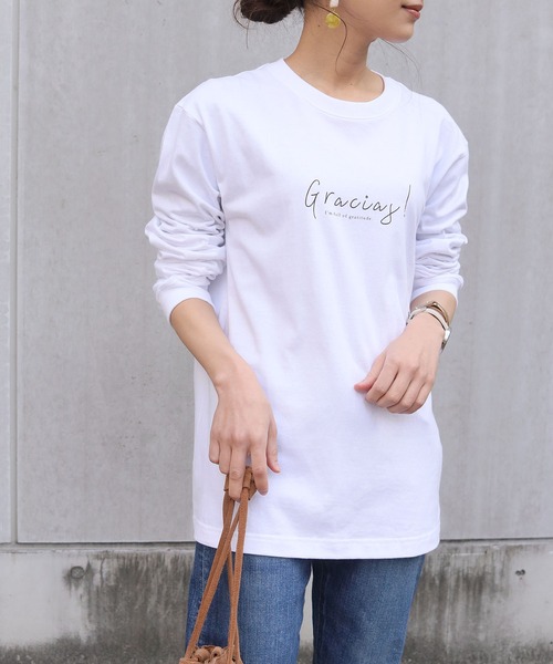 HER CLOSET(ハークローゼット)の「【HERCLOSET】アソート片面プリントロゴロンT(Tシャツ/カットソー・レディース・ホワイト系その他/ブラック系その他/ホワイト系その他2/ブラック系その他2/ブラック/ホワイト・S/M/L)」の7枚目の写真