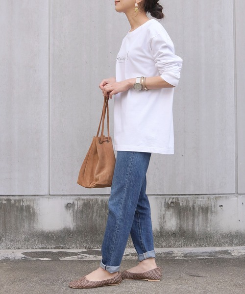 HER CLOSET(ハークローゼット)の「【HERCLOSET】アソート片面プリントロゴロンT(Tシャツ/カットソー・レディース・ホワイト系その他/ブラック系その他/ホワイト系その他2/ブラック系その他2/ブラック/ホワイト・S/M/L)」の10枚目の写真