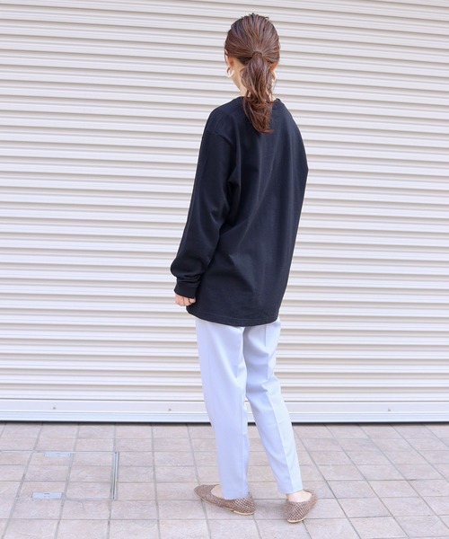 HER CLOSET(ハークローゼット)の「【HERCLOSET】アソート片面プリントロゴロンT(Tシャツ/カットソー・レディース・ホワイト系その他/ブラック系その他/ホワイト系その他2/ブラック系その他2/ブラック/ホワイト・S/M/L)」の20枚目の写真