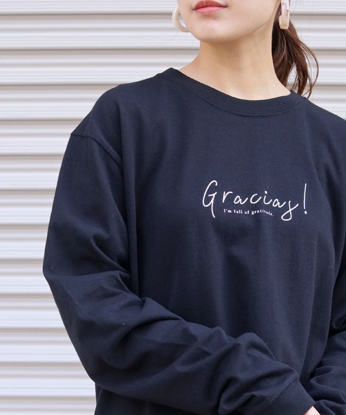 HER CLOSET(ハークローゼット)の「【HERCLOSET】アソート片面プリントロゴロンT(Tシャツ/カットソー・レディース・ホワイト系その他/ブラック系その他/ホワイト系その他2/ブラック系その他2/ブラック/ホワイト・S/M/L)」の18枚目の写真