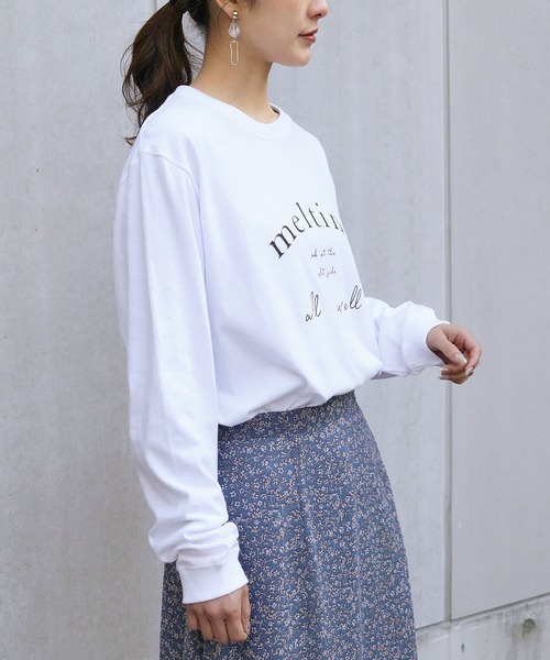HER CLOSET(ハークローゼット)の「【HERCLOSET】アソート片面プリントロゴロンT(Tシャツ/カットソー・レディース・ホワイト系その他/ブラック系その他/ホワイト系その他2/ブラック系その他2/ブラック/ホワイト・S/M/L)」の15枚目の写真