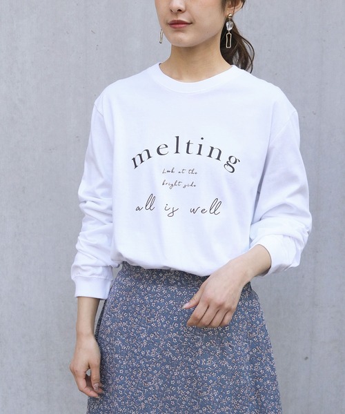 HER CLOSET(ハークローゼット)の「【HERCLOSET】アソート片面プリントロゴロンT(Tシャツ/カットソー・レディース・ホワイト系その他/ブラック系その他/ホワイト系その他2/ブラック系その他2/ブラック/ホワイト・S/M/L)」の13枚目の写真
