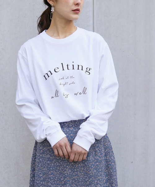 HER CLOSET(ハークローゼット)の「【HERCLOSET】アソート片面プリントロゴロンT(Tシャツ/カットソー・レディース・ホワイト系その他/ブラック系その他/ホワイト系その他2/ブラック系その他2/ブラック/ホワイト・S/M/L)」の14枚目の写真