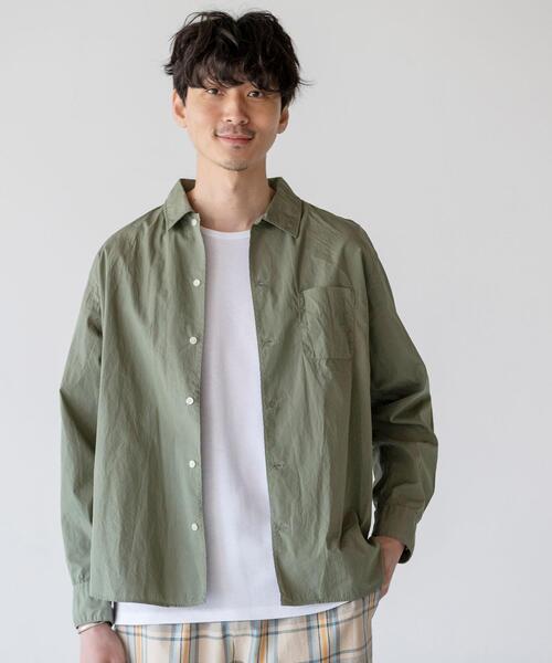 coen(コーエン)の「ポプリンオーバーダイレギュラーシャツ(シャツ/ブラウス・メンズ・ライトピンク/オリーブ/ライトグレー/ライトブルー・LARGE/SMALL/MEDIUM/X-LARGE)」の14枚目の写真