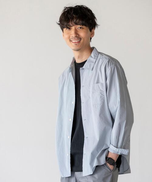 coen(コーエン)の「ポプリンオーバーダイレギュラーシャツ(シャツ/ブラウス・メンズ・ライトピンク/オリーブ/ライトグレー/ライトブルー・LARGE/SMALL/MEDIUM/X-LARGE)」の10枚目の写真