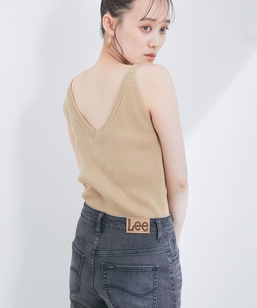 VIS（ビス）の「【アルガンオイル加工】カップ取外しアメスリインナー（キャミソール・レディース・ブラック/パープル/ベージュ・FREE）」の2枚目の写真