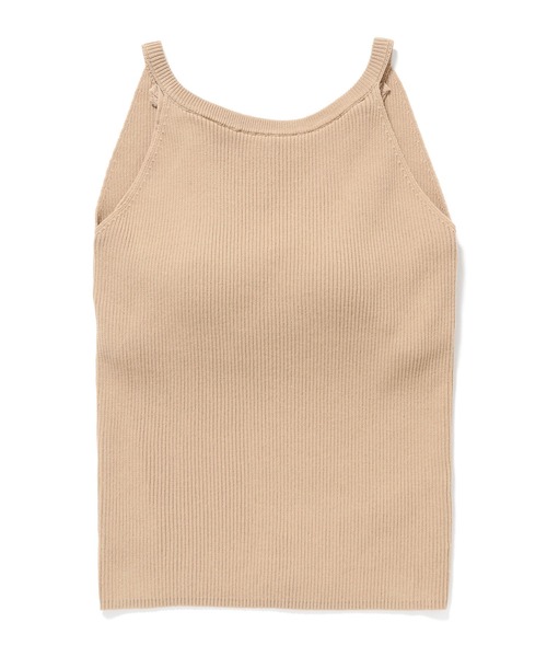 VIS（ビス）の「【アルガンオイル加工】カップ取外しアメスリインナー（キャミソール・レディース・ブラック/パープル/ベージュ・FREE）」の11枚目の写真