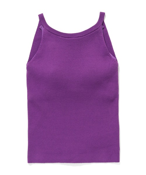 VIS（ビス）の「【アルガンオイル加工】カップ取外しアメスリインナー（キャミソール・レディース・ブラック/パープル/ベージュ・FREE）」の8枚目の写真