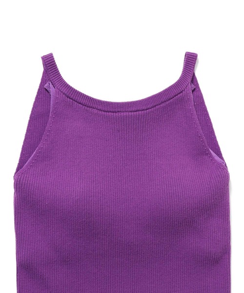 VIS（ビス）の「【アルガンオイル加工】カップ取外しアメスリインナー（キャミソール・レディース・ブラック/パープル/ベージュ・FREE）」の13枚目の写真