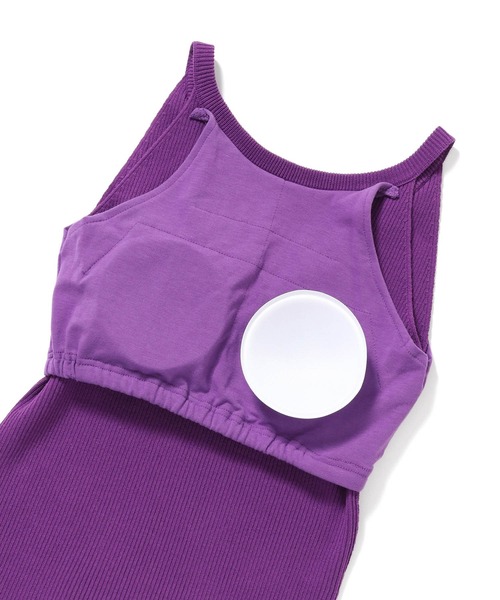 VIS（ビス）の「【アルガンオイル加工】カップ取外しアメスリインナー（キャミソール・レディース・ブラック/パープル/ベージュ・FREE）」の5枚目の写真