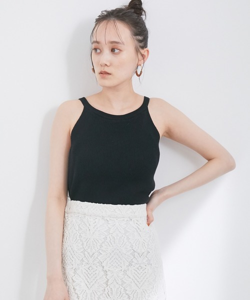 VIS（ビス）の「【アルガンオイル加工】カップ取外しアメスリインナー（キャミソール・レディース・ブラック/パープル/ベージュ・FREE）」の20枚目の写真