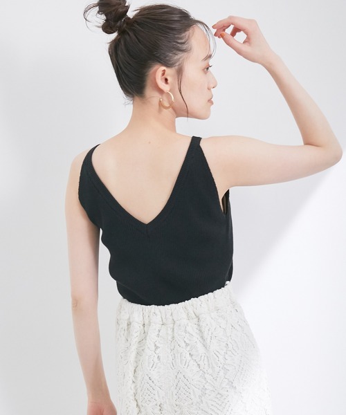 VIS（ビス）の「【アルガンオイル加工】カップ取外しアメスリインナー（キャミソール・レディース・ブラック/パープル/ベージュ・FREE）」の19枚目の写真