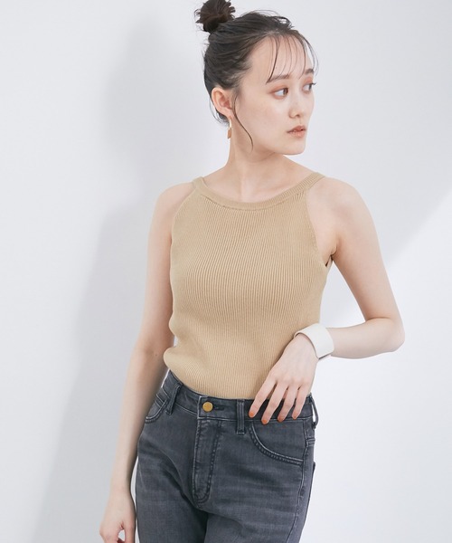 VIS（ビス）の「【アルガンオイル加工】カップ取外しアメスリインナー（キャミソール・レディース・ブラック/パープル/ベージュ・FREE）」の17枚目の写真