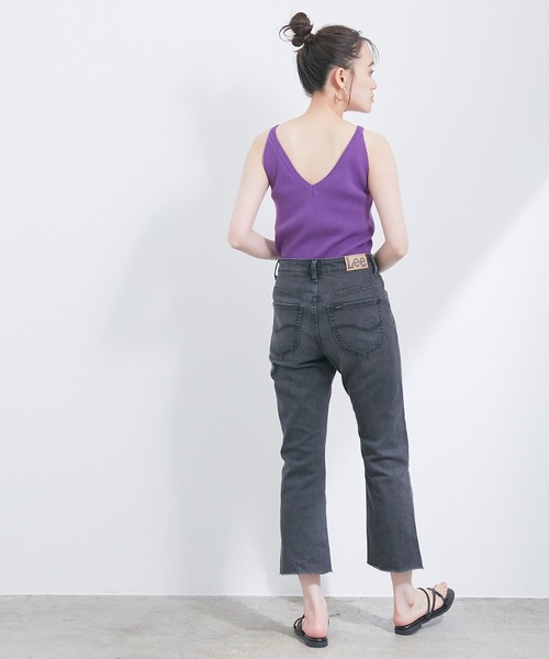 VIS（ビス）の「【アルガンオイル加工】カップ取外しアメスリインナー（キャミソール・レディース・ブラック/パープル/ベージュ・FREE）」の16枚目の写真