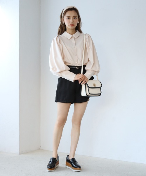 one after another NICE CLAUP(ワンアフターアナザーナイスクラップ)の「ベルト付ショートパンツ(その他パンツ・レディース・ブラック/チェック/ベージュ/アイボリー・FREE)」の22枚目の写真