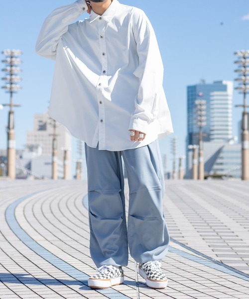 kutir（クティール）の「レトロボタンルーズシャツ（シャツ/ブラウス・メンズ・ホワイト/ライトブルー/ブラック/オフホワイト・MEDIUM/LARGE）」の12枚目の写真