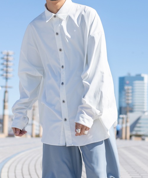 kutir（クティール）の「レトロボタンルーズシャツ（シャツ/ブラウス・メンズ・ホワイト/ライトブルー/ブラック/オフホワイト・MEDIUM/LARGE）」の7枚目の写真