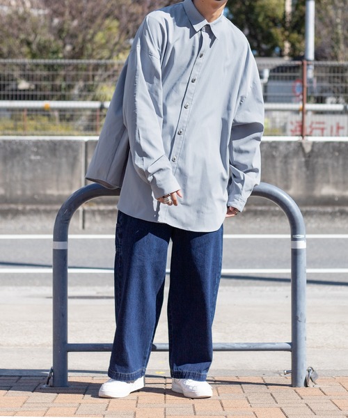 kutir（クティール）の「レトロボタンルーズシャツ（シャツ/ブラウス・メンズ・ホワイト/ライトブルー/ブラック/オフホワイト・MEDIUM/LARGE）」の14枚目の写真