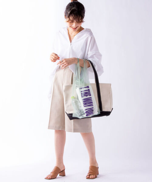NOLLEY’S（ノーリーズ）の「チュールコンビニバッグ（エコバッグ/サブバッグ・レディース・ブラウン/ライトグリーン/ベビーピンク・FREE）」の11枚目の写真