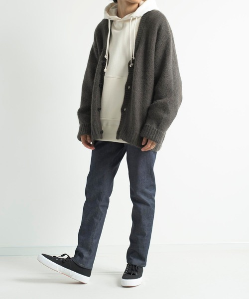 KIIT（キート）の「KIIT キート / KID MOHAIR  BLEND KINT CARDIGAN キッドモヘアブレンドニットルーズカーディガン / KIL-K59-105（カーディガン/ボレロ・メンズ・オリーブ/ブラウン/ブラック・2/3）」の21枚目の写真